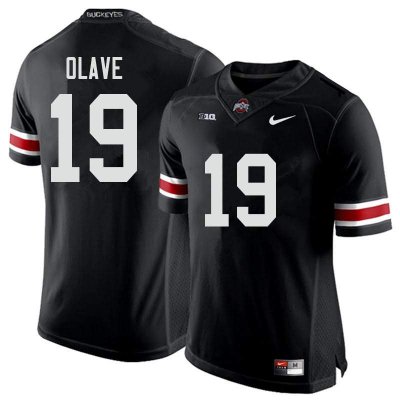 Men's Ohio State Buckeyes #19 Chris Olave Black Nike NCAA College Football Jersey Supply WFE6844LF